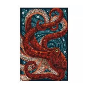 Lantern Press - Yachats, Oregon, Octopus Mosaic Wall Poster